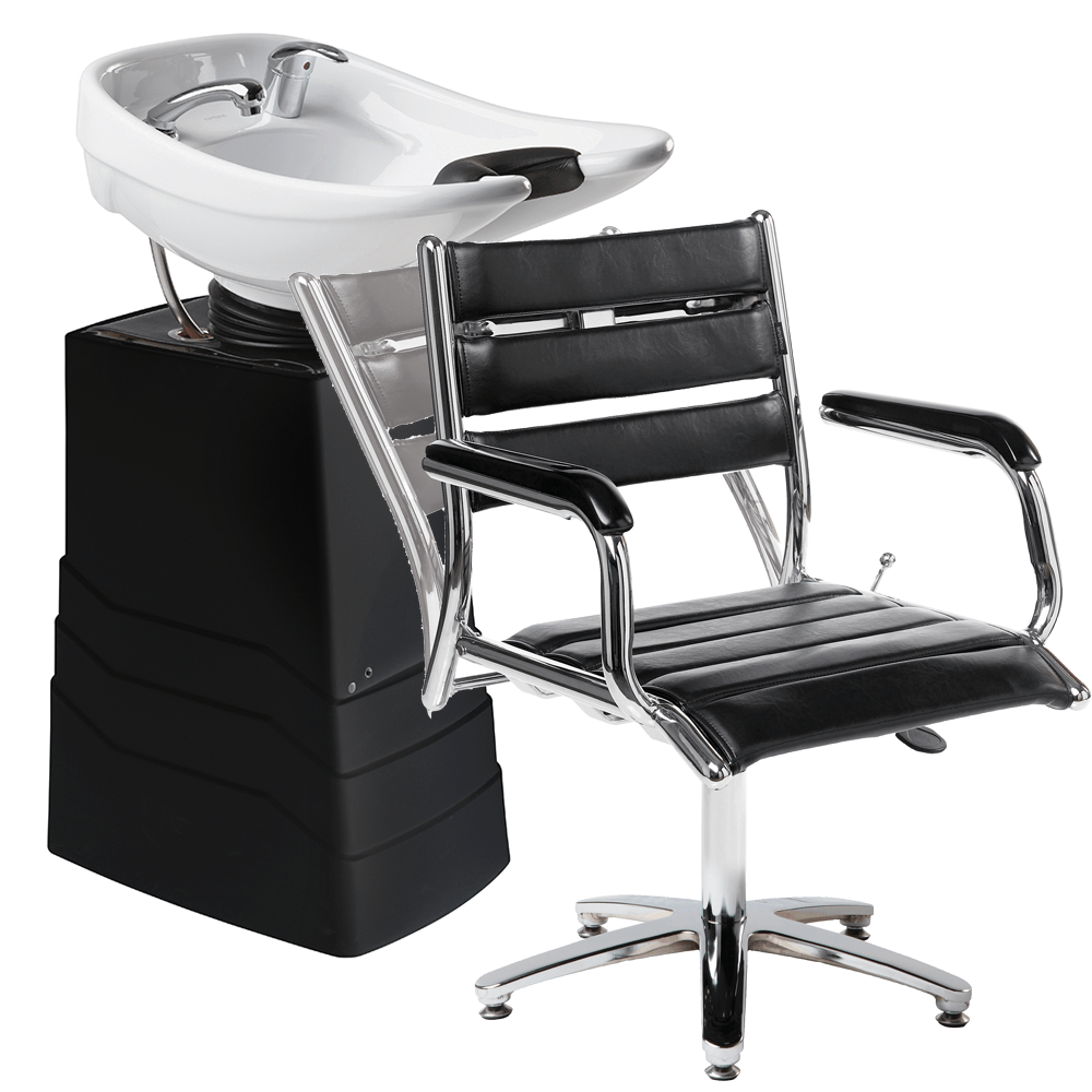 Louise Matte Black Shampoo Chair