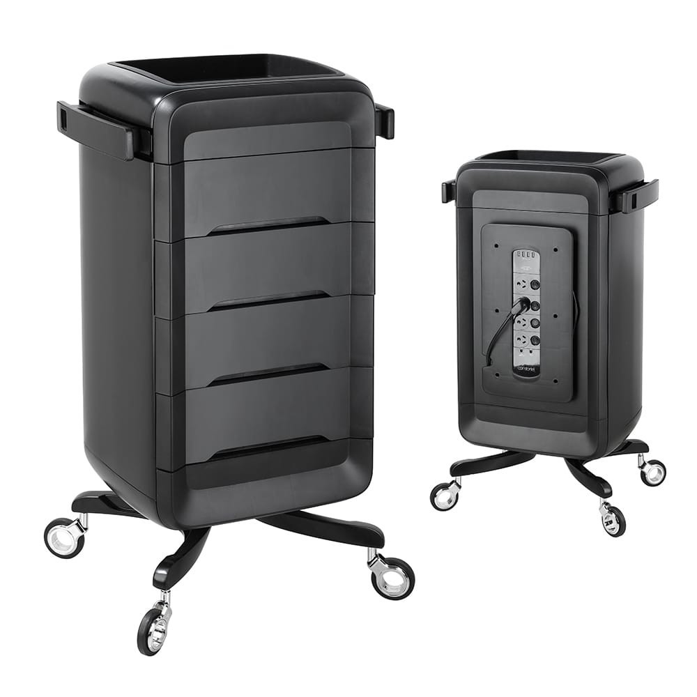 Mova Hairdressing Trolley Black On Black Comfortel